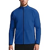 Zengjo Men's Track Jackets Full Zip Running Athletic Workout Lightweight Windproof Jacket with Zipper Pockets Quick Dry
