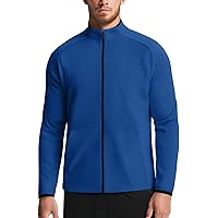 Amazon.com: Zengjo Mens Zip Up Jacket Athletic Workout(Black,S