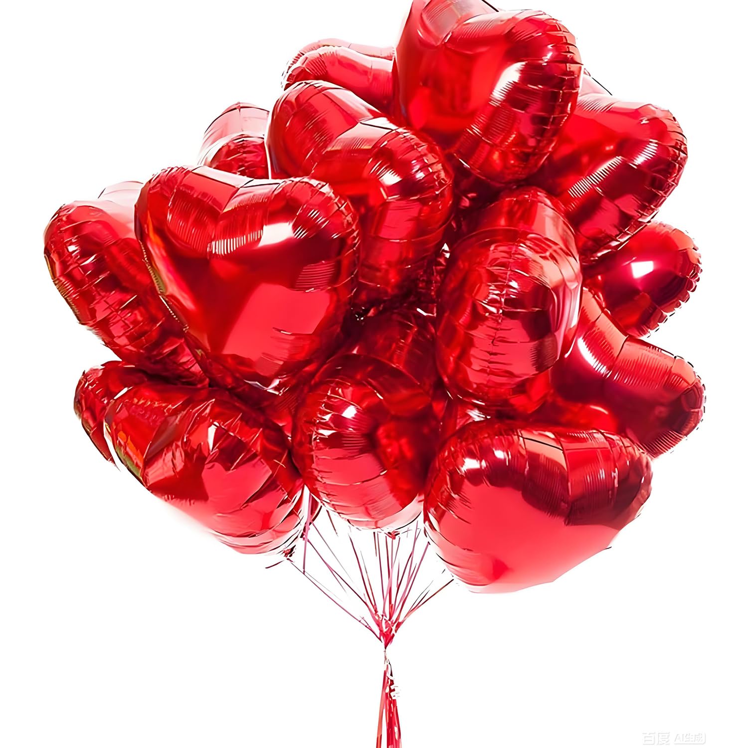 25pcs Heart Shape Foil Mylar Balloons Red 18" for Birthday Party Decorations, Wedding Decor, Engagement Party, Holiday, Baby show (Red)