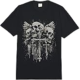 Skull Cross Y2K Goth Alt Grunge Gothic Emo Aesthetic Comfort Colors Adult Heavyweight T-Shirt