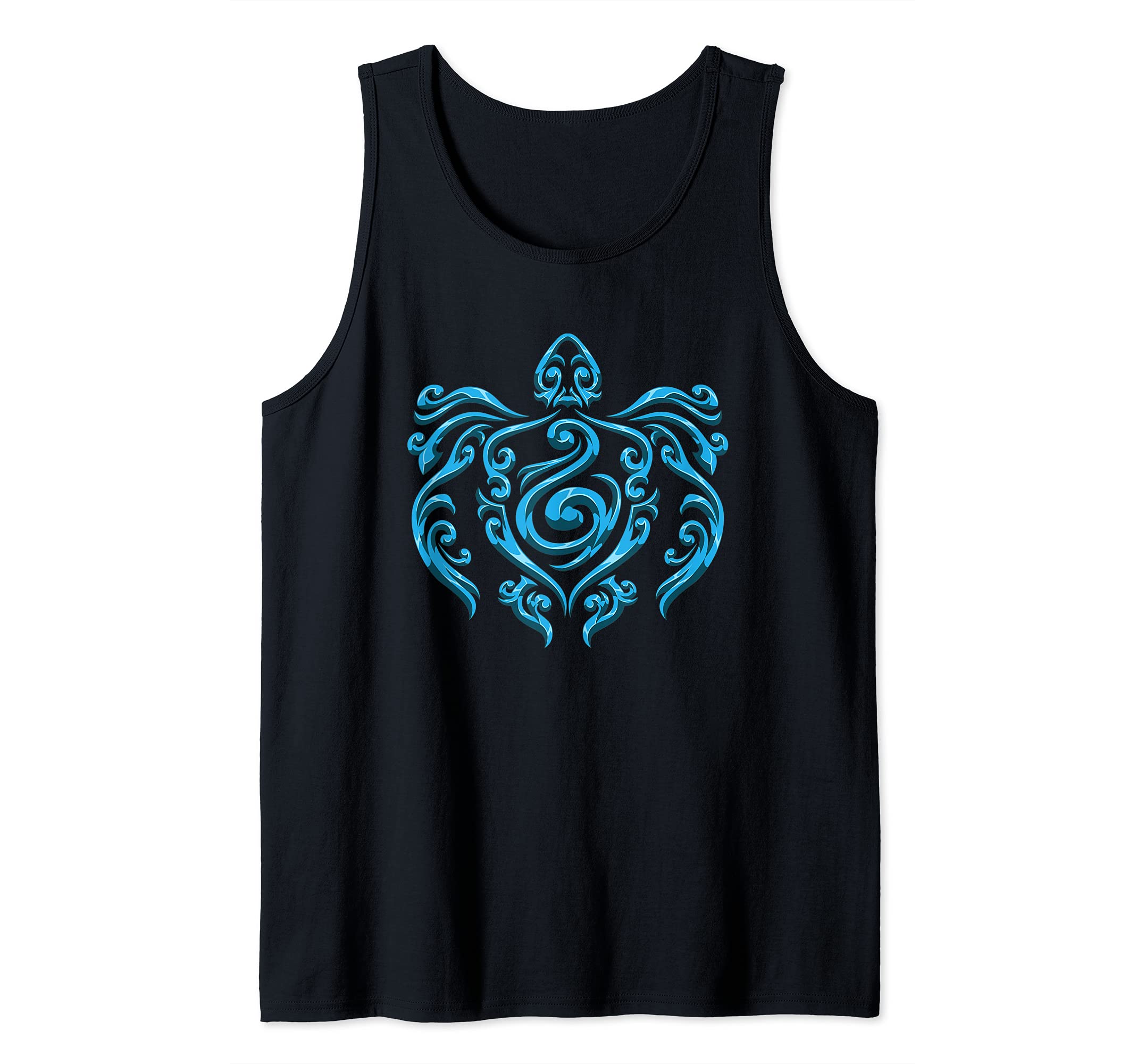 Maori Turtle - Wind Symbol - Tribal Tattoo For Divers Tank Top
