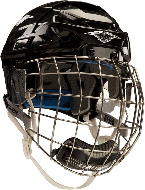 Bauer Senior Mission RH Inhaler Helmet/Cage Combo, Large, Black Sports & Outdoors
