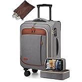 LOVEVOOK 4 Pcs Carry On Luggage 22x14x9 Airline Approved 20 Inch Underseat Carry on Suitcase for Women Men Softside Travel Luggage with Spinner Wheels and TSA Lock