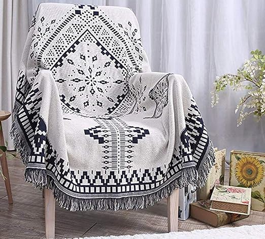 Amazon Com Chezmax 100 Pure Cotton Bohemian Style Woven Couch