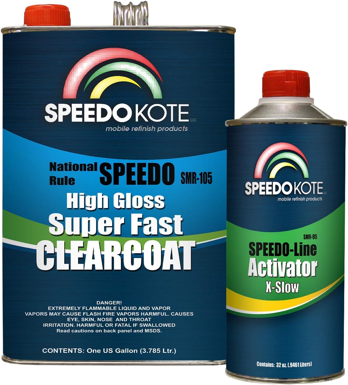 Speedokote Mobile Refinish Clear Coat High Gloss Super Fast Clearcoat Gallon Kit SMR-105/95. For California, Delaware, or Maryland, order SMR-100