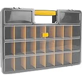 Performance Tool W54037 26 Adjustable Compartment Hardware Organizer Box With Dividers - Durable Plastic Screw Organizer For Nuts, Bolts, Screws, Nails, and Small Hardware