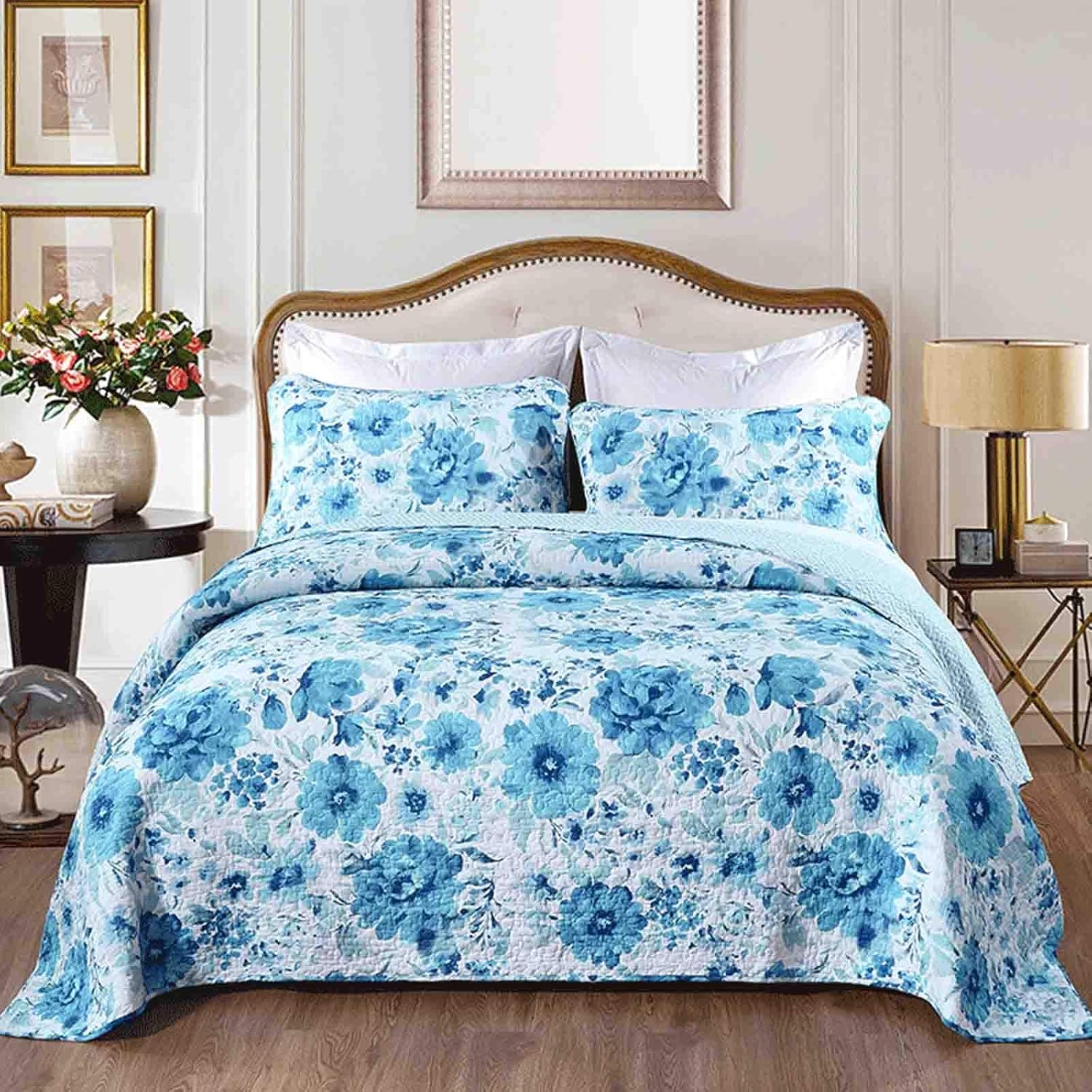 Bedspread Quilted Double Size 3 Piece Sets Cotton Bed Cover Quilt