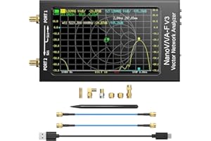 SeeSii NanoVNA-F V3 Vector Network Analyzer, [Upgraded] 1MHz-6GHz 4.3 Inch HF VHF UHF VNA Antenna Analyzer, Measuring S-Param