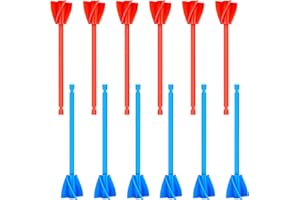 LAUWELL 12 Pieces Epoxy Mixer Attachment for Drill Helix Paint Mixer Reusable Paint Stirrers Drill Attachment for Resin for Jewelry Resin Casting Molds (Red, Blue)