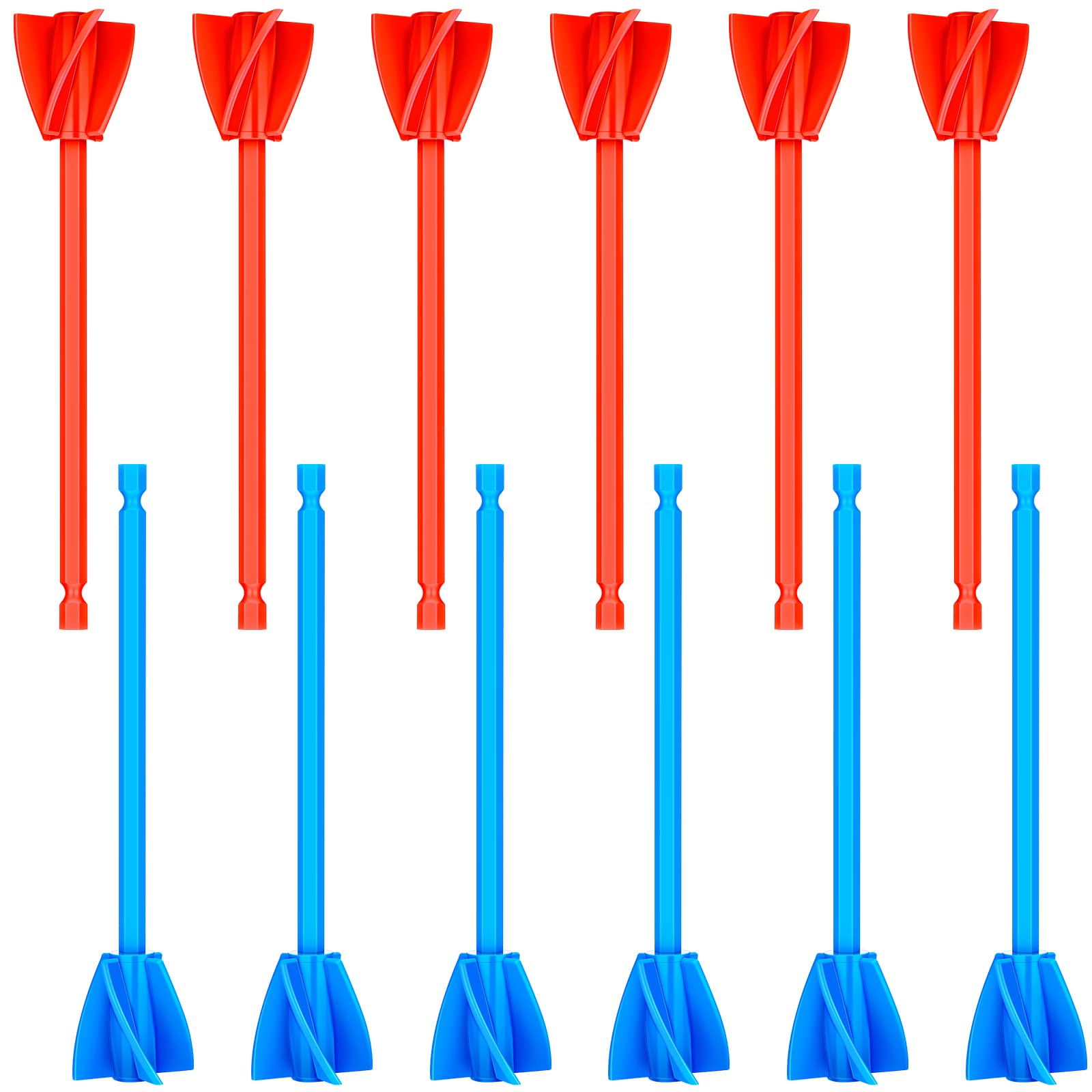 Photo 1 of 12 Pieces Epoxy Mixer Attachment for Drill Helix Paint Mixer Reusable Paint Stirrers Drill Attachment for Resin for Jewelry Resin Casting Molds (Red, Blue)