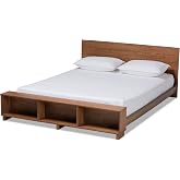 Baxton Studio Beds (Platform), Full, Ash walnut