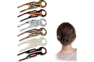 6 PCS Prestige French Hair Pins,Prestige Hair Pin,New Hair Accessories, Elegant Hair Clips for Women,Tortoise Shell Pins Suit