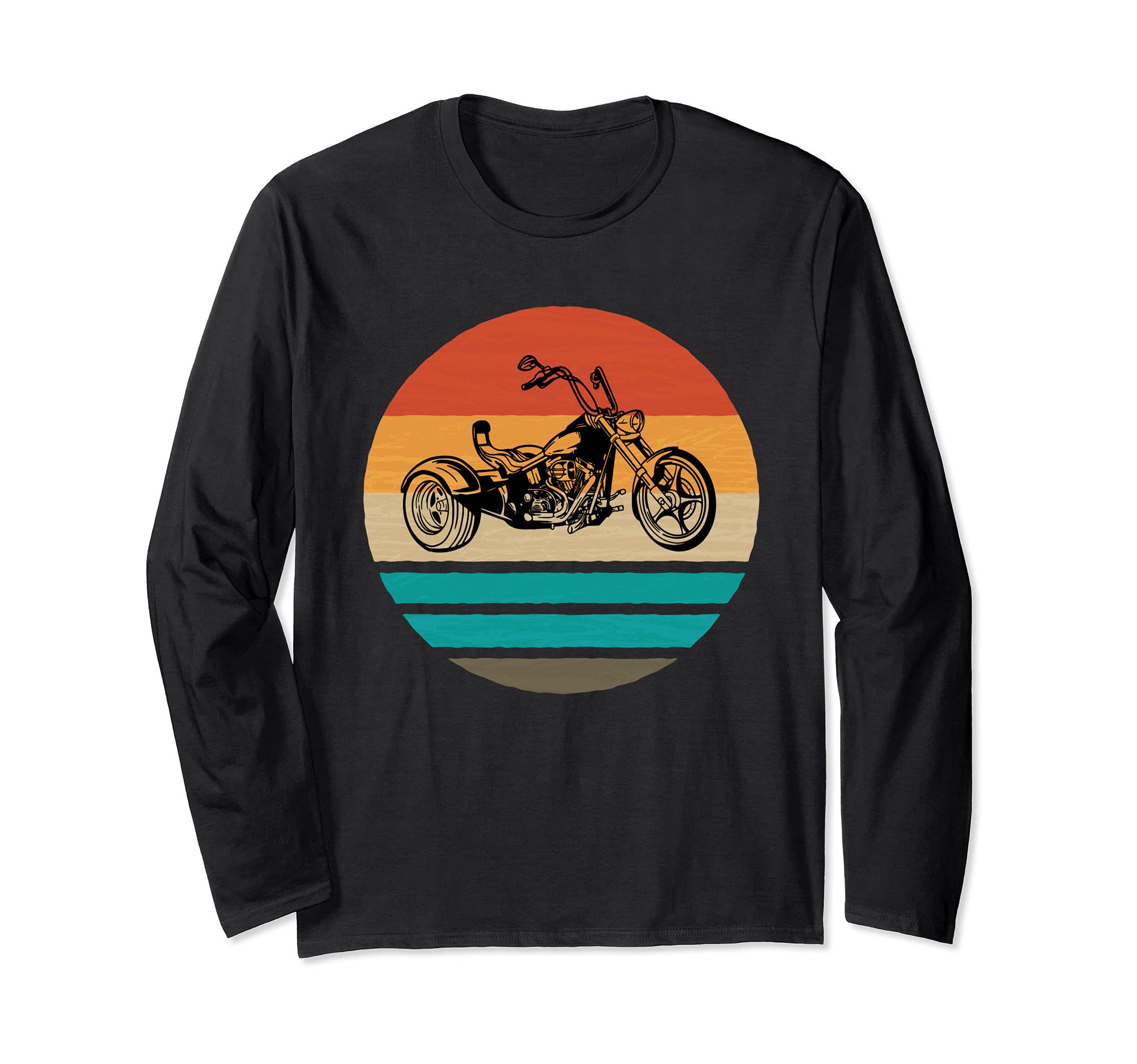Trike motorcycle retro vintage motif tricycle Long Sleeve T-Shirt