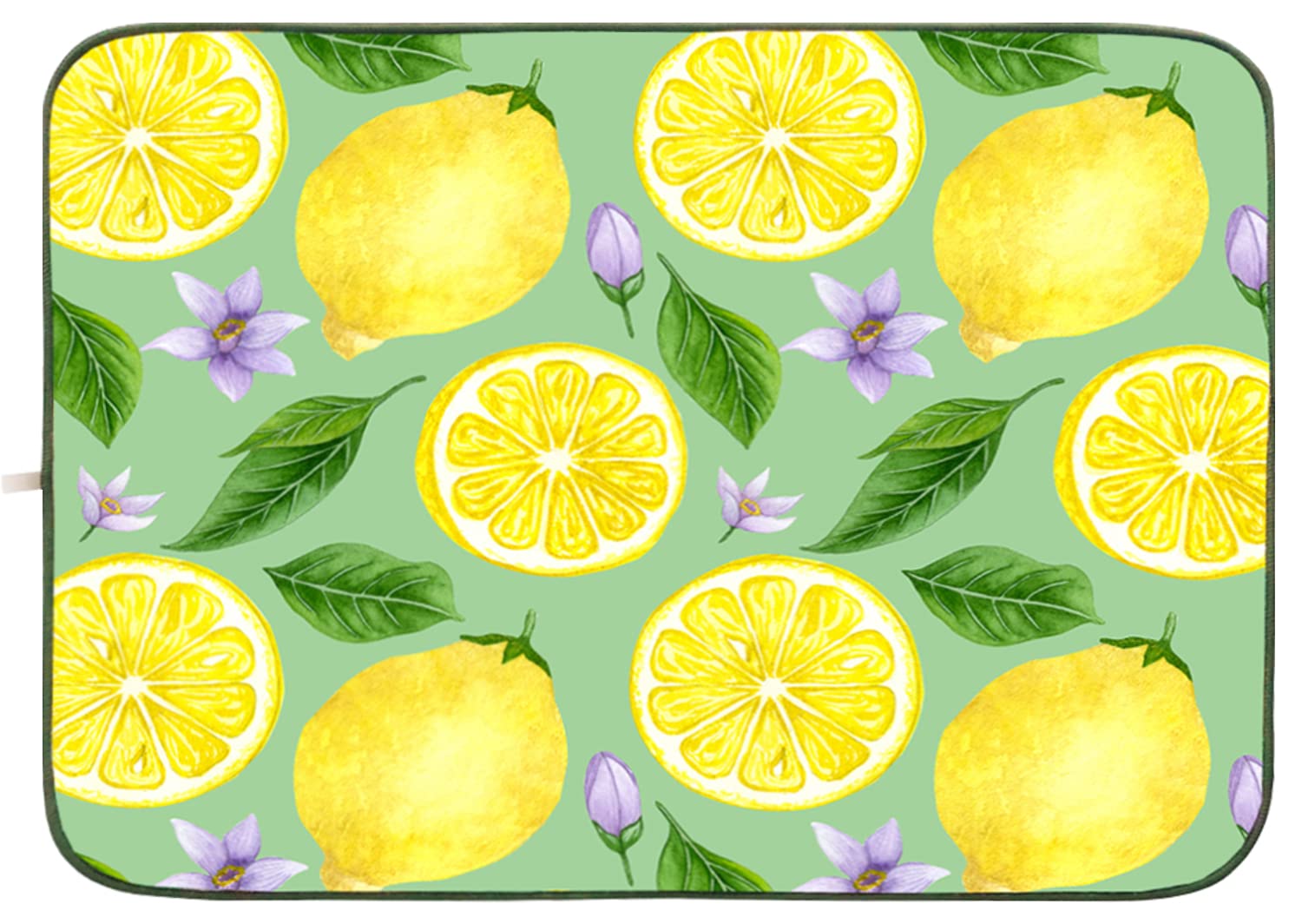 Dish Drying Mat Lemon Absorbent Drying Pad Kitchen Tool 18x24