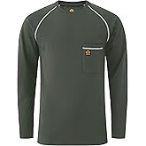 WORKWEYA FR Shirts Flame Resistant Shirt 6.5oz Men's NFPA 2112/CAT2 Long Sleeve Shirt