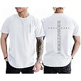 Lubpow Christian Shirts for Men Vintage Religious Cross Bible Verse T-Shirt Jesus Faith Tshirt Inspirational Graphic Tees