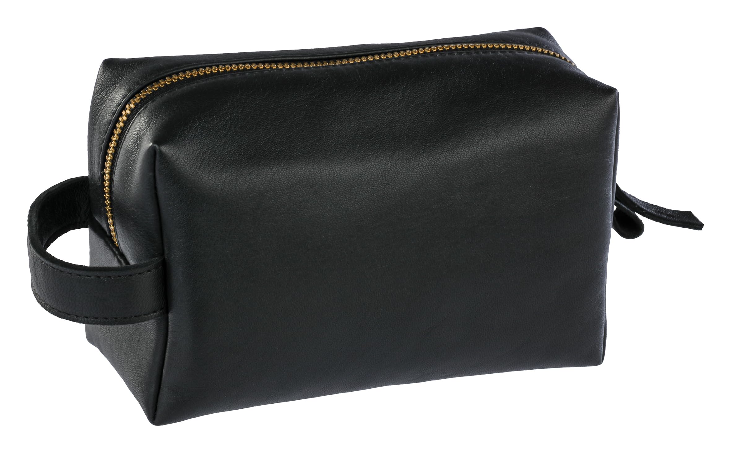 Clairefontaine 116057C - One Black Leather Multi-Purpose Case - 18x11x7 cm - Large Capacity - Pen/Pencil/Fleece Storage - Le Cerisier Blanc Collection