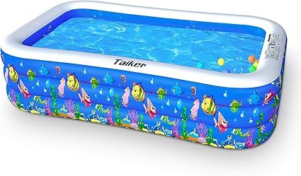 taiker piscinas inflables piscinas para ninos 96 x 57 x 21 pulgadas piscina familiar para ninos adultos bebes ninos pequenos al aire libre
