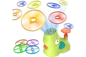 SkyNexus Stomp Flying Disc Launcher Toys，Outdoor Flying Disc Launcher Toy Chasing Games， Outside Yard Activities Chasing Toy，Outdoor Toys for KIids 3-8 Year Old(Elephant)