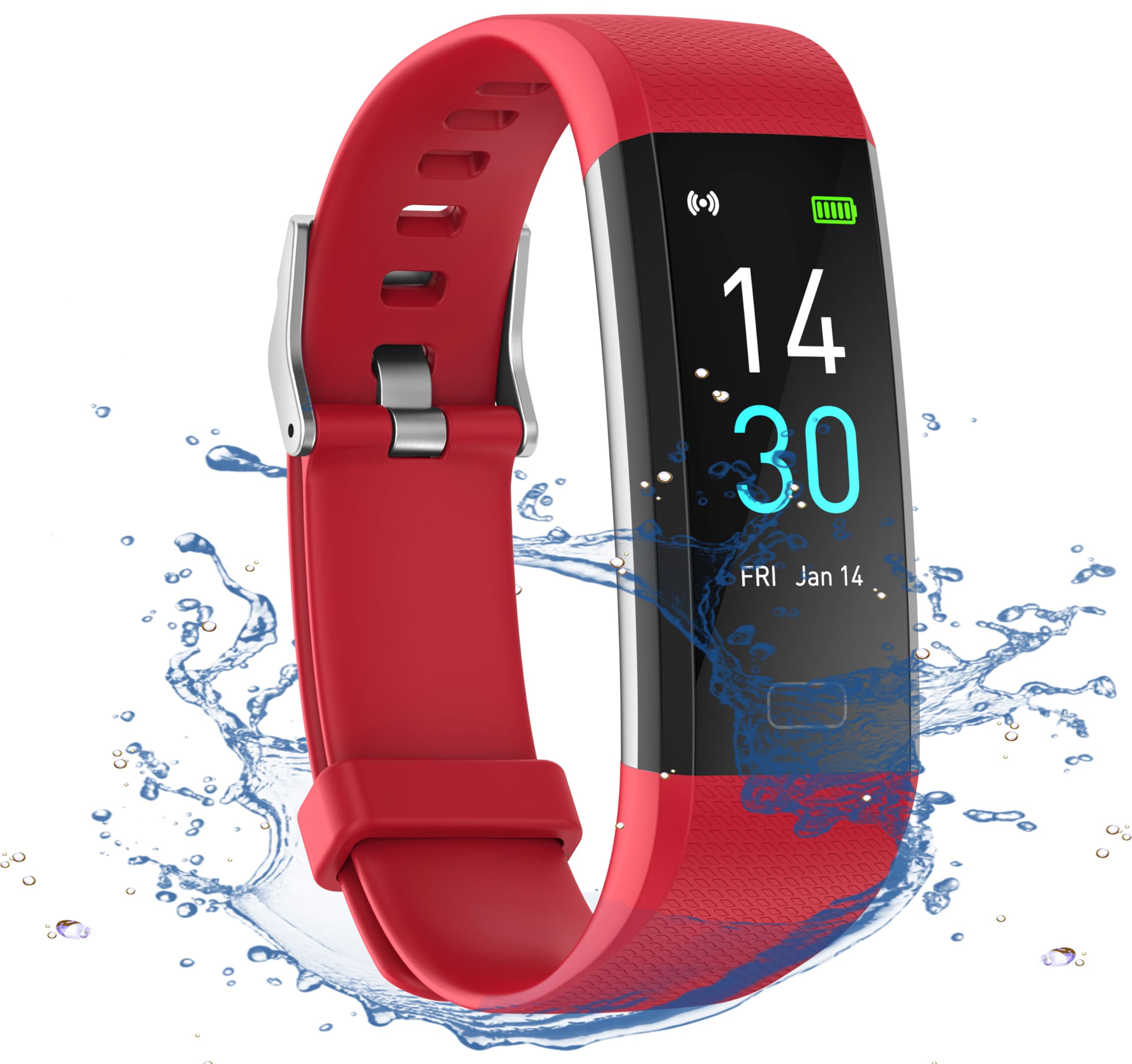 Septoui Fitness Tracker Heart Rate Monitor Blood Pressure SpO2 Fitness Watch IP68 Waterproof 16 Sports Modes Pedometer Calorie Counter Sleep Tracker Activity Tracker Women Men Children Smartwatch