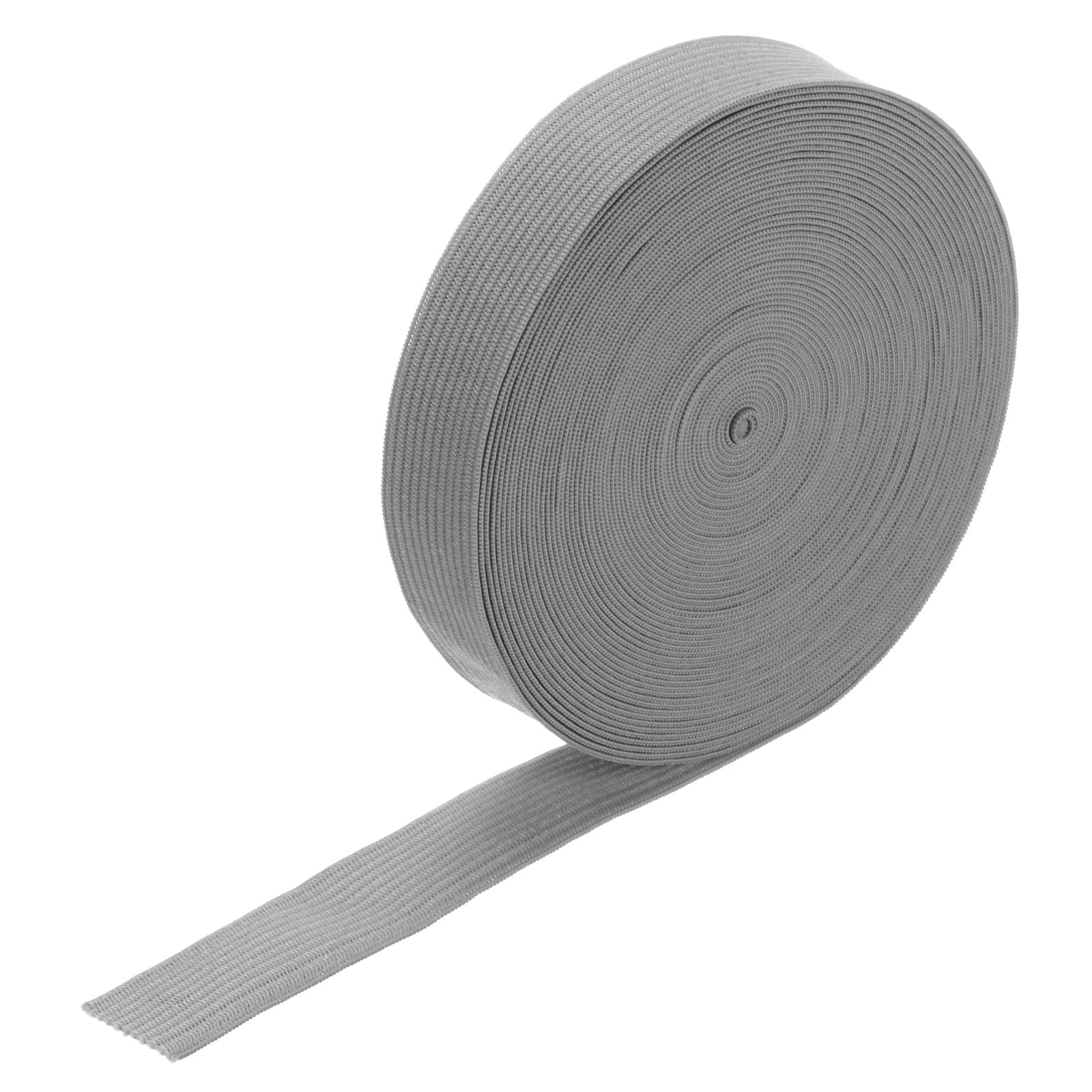 M METERXITY Elastic Bands for Sewing, 0.8 Inch 11 Yards Roll of High Elasticity Knit Elastic Spool, Elastic for Sewing Waistband/Wigs/Pants/Crafts DIY Stretchy Ribbon [Medium Grey]