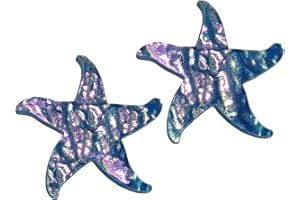 Aquatic Custom Tile Starfish Glass Swimming Pool Step Marker Mosaic (5", Deep Blue) (2 Pack)