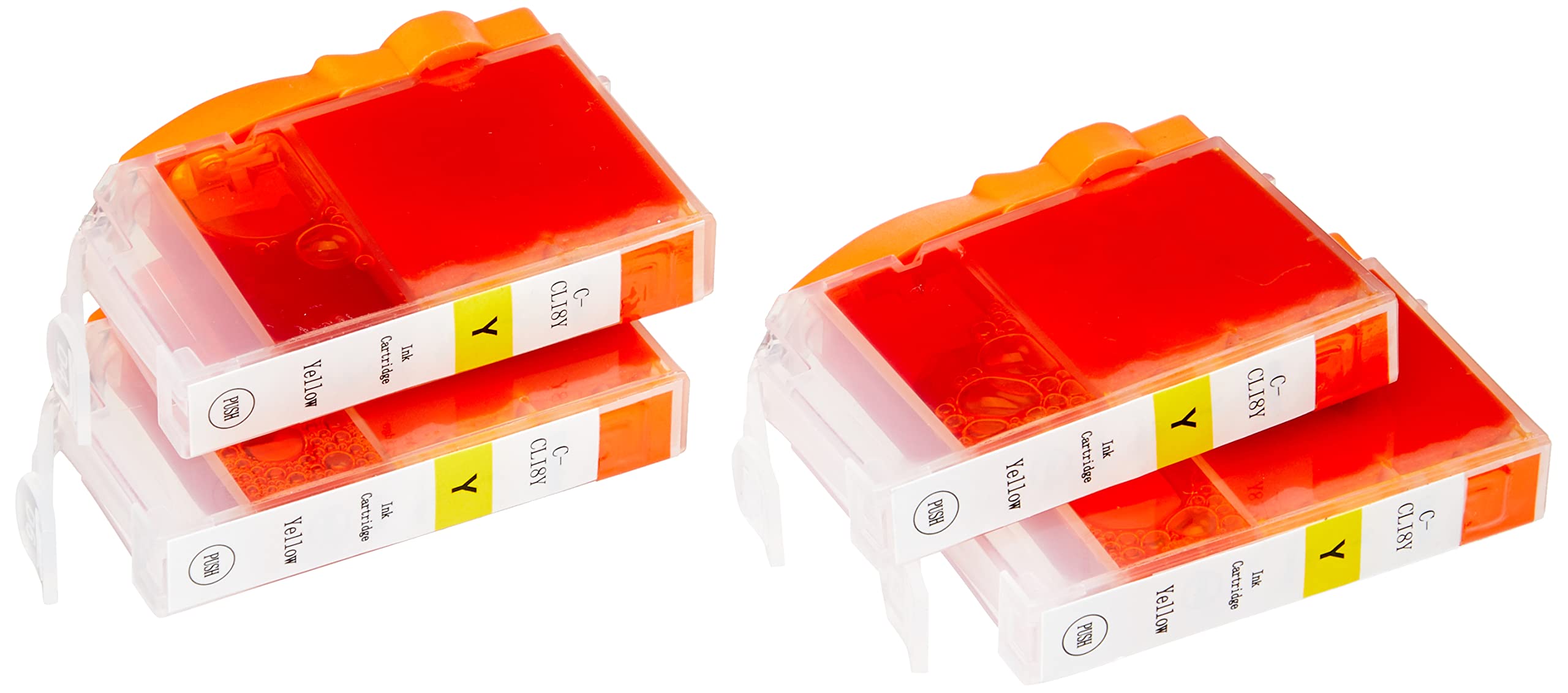 Go Inks 4 Yellow Ink Cartridges to replace Canon CLI-8Y Compatible/non-OEM for PIXMA Printers, High Capacity