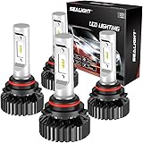 SEALIGHT 9005/HB3 9006/HB4 LED Bulbs Combo Package CSP Chips 14000LM 6000K Cool White