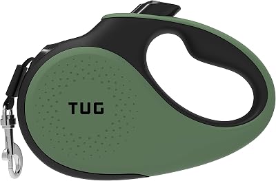 TUG 360° Tangle-Free Retractable Dog Lead 5 m Small Green for Up to 15 kg