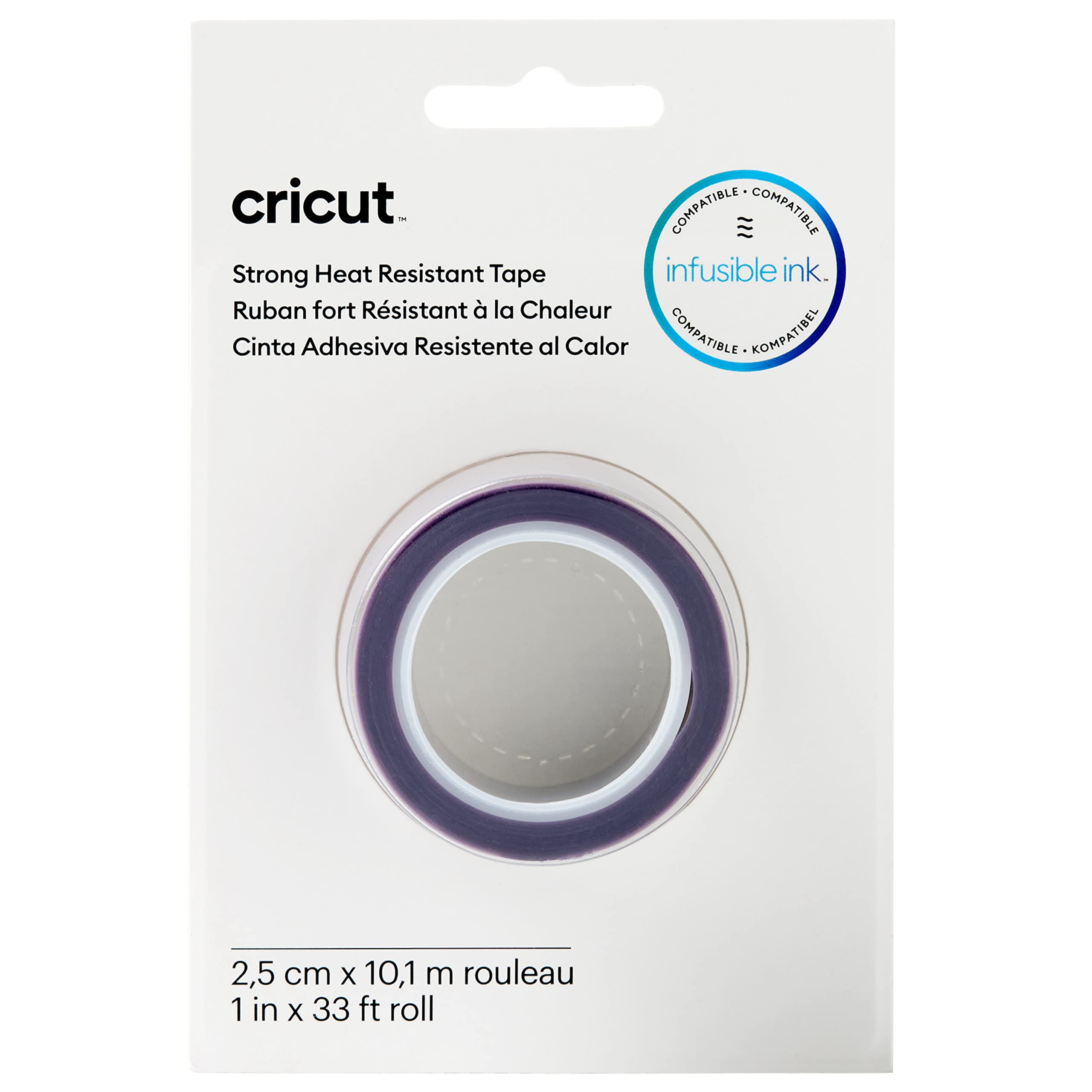 Cricut Strong Resistant Tape | 10.1m (33ft) | Ideal for Heat Transfer Projects on Uneven Surfaces, Blue (2009357)