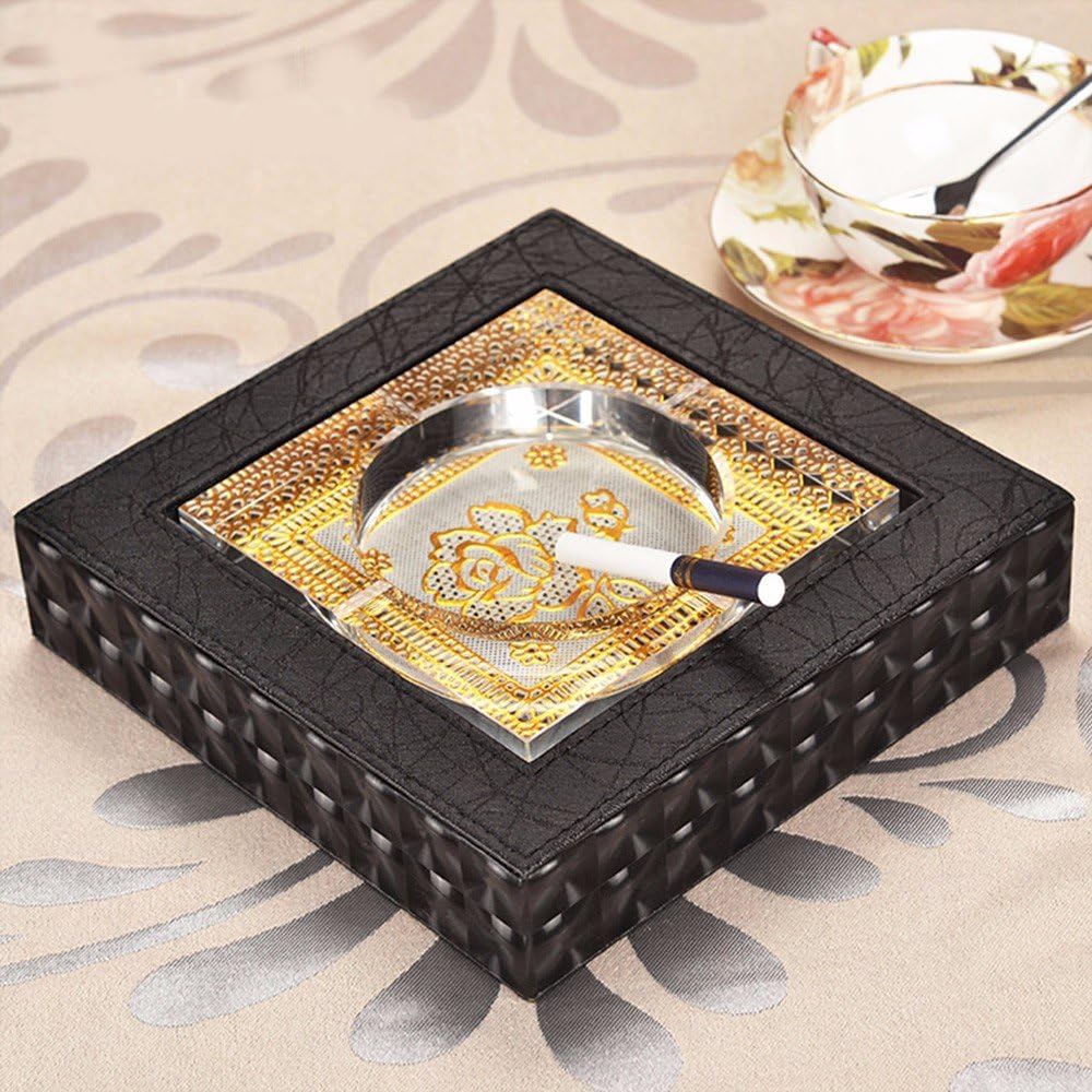 QPSSP Crystal Ashtray, Office, Living Room, Home,B