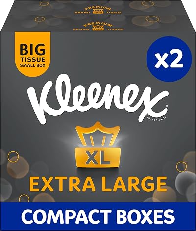 Kleenex Extra Large Facial Tissues in Compact Box Pack of 2 88T