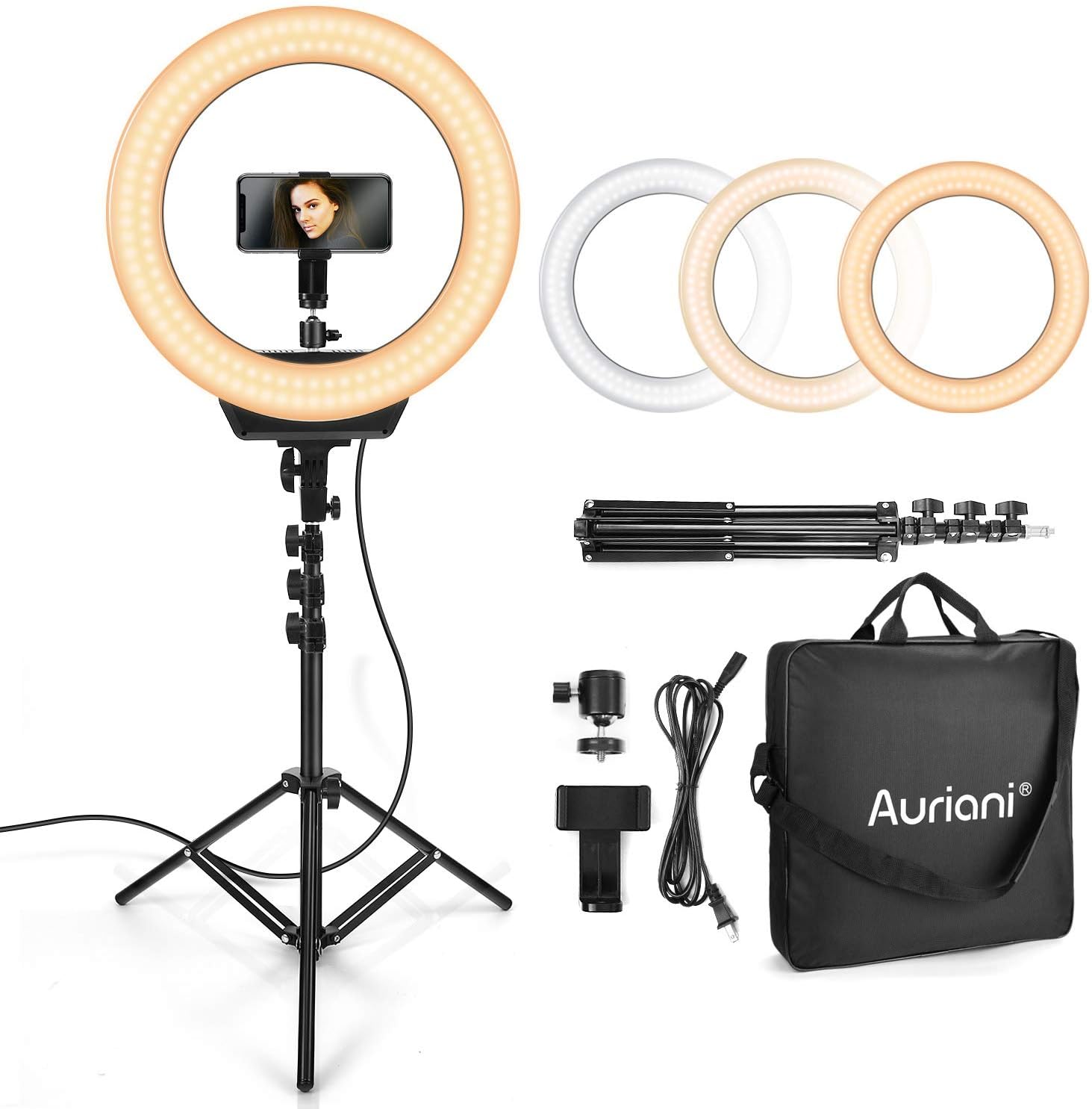 Auriani Ring Light Kit 16" 3200K5600k Color and