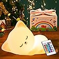 【GIFTS PACKAGE】Cat Gifts Baby Gifts, 16 Colors & Remote Control Silicone Cat Night Light Cat Decor,Dimmable Baby Night Light Lamp,Portable Rechargeable Cat Lamp,Kawaii Christmas Gifts for Teen Girls
