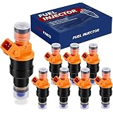 VELDUROVEL 0280150943 Set of 8 Fuel Injectors Fits Ford 1997-2002 F150 5.4L | 1997-2003 4.6L V8, 1990-1996 5.0L, 1997-2002 F250 5.4L, 1996-2004 Mustang, Expedition E150 E250 Bronco | Lincoln | Mercury