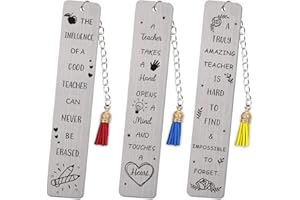 Mosailles Teacher Bookmark Metal BookmarksTeachers Appreciation Gifts Thank You Gifts from Students Graduation Gift Special for Women Metal Bookmark with Metal Book Tree and Apple Pack of 3