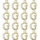 uxcell Rhinestone Letter Charm, Letter Alphabet Dangle Charm Pendants for DIY Bracelets Necklace Jewelry Making