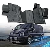 SSESS Floor Mats for Ford Transit 2022 2023 2024 2025 Accessories,TPE All Weather Protection Floor Mats,Custom Fit 1st Row Car Floor Liner