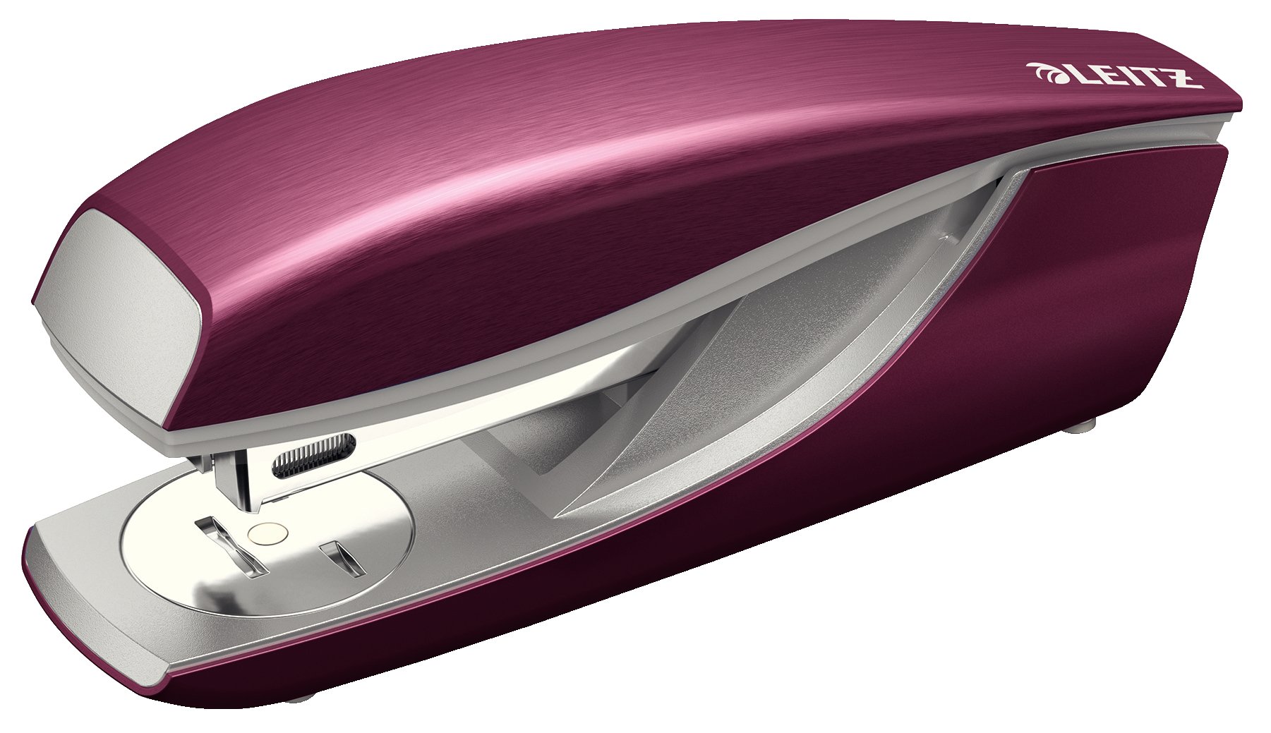 Leitz Stapler, 30 Sheet Capacity, Ergonomic Metal Body, Includes Staples, Style Range, 55620028 - Garnet Red