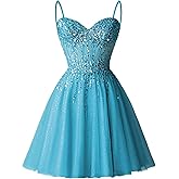 RATALA Sweetheart Tulle Homecoming Dresses 2026 Teen Short Sparkly Beaded Formal Prom Party Gowns