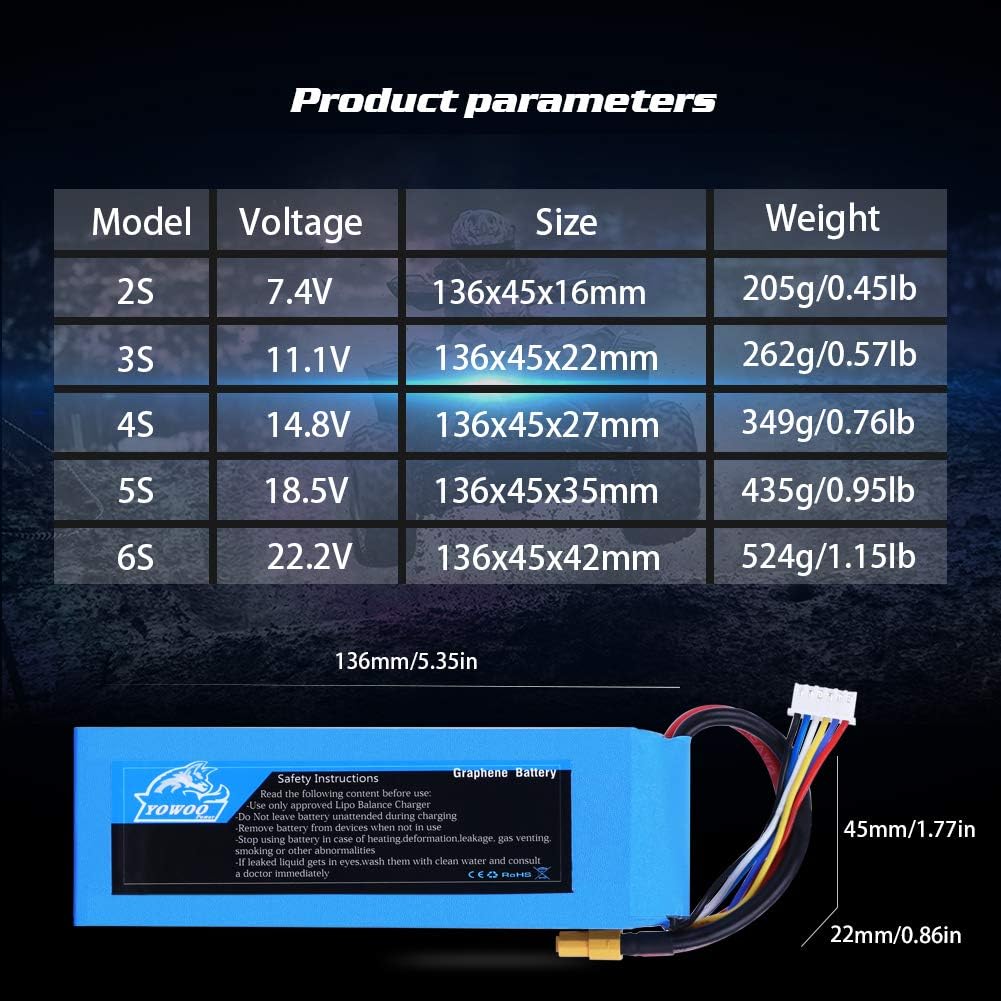 Yowoo 2Pcak 3S Lipo Battery - Image 5