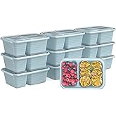 Bentgo Prep - 2-Compartment Snack Containers with Lids - Reusable, Microwaveable, Durable PFAS & BPA-Free, Freezer and Dishwa