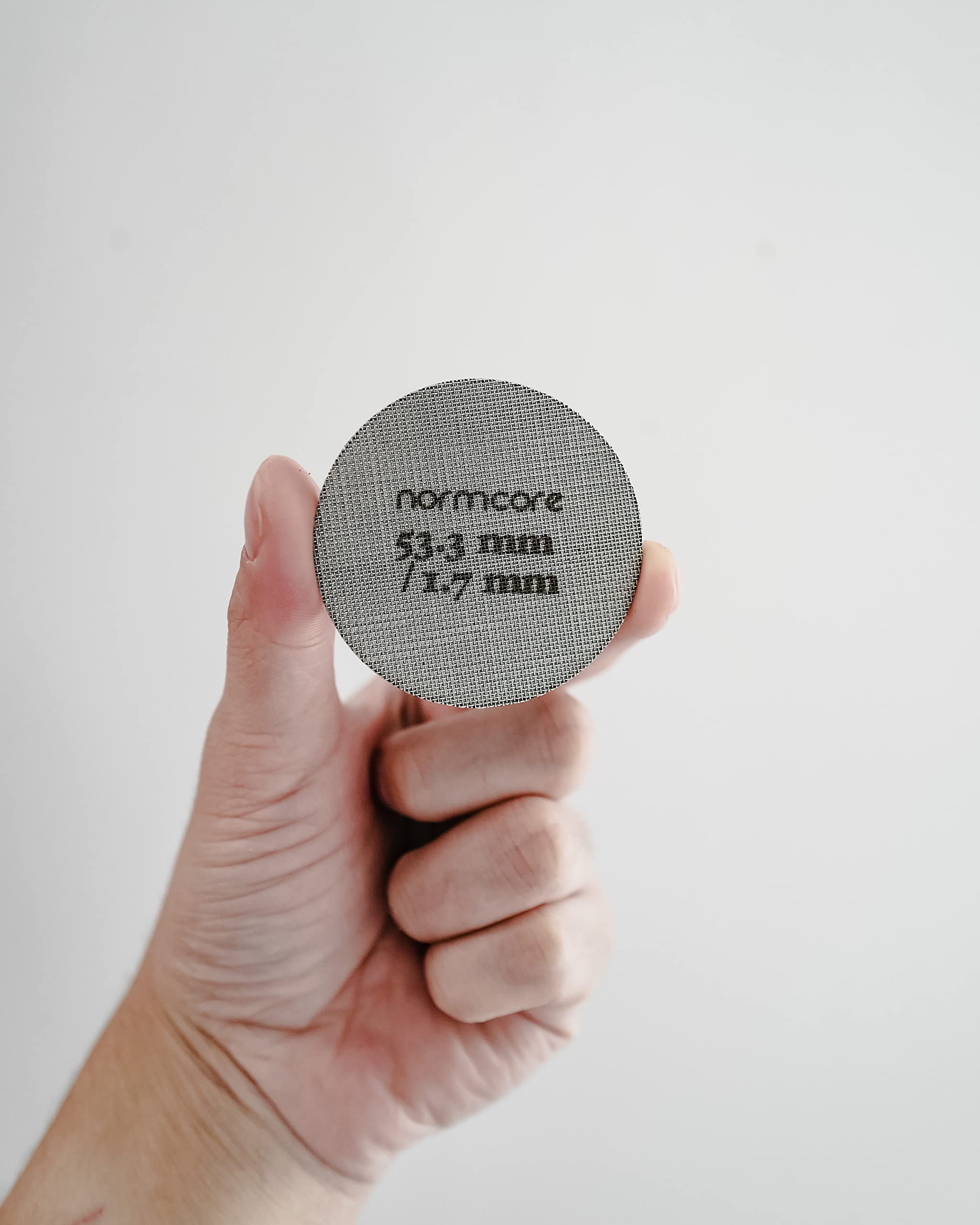 Normcore 53.3mm Puck Screen - Lower Shower Screen - Metal Contact Screen for Espresso 54mm Portafilter Filter Basket - 1.7mm Thickness 150μm - 316 Stainless Steel