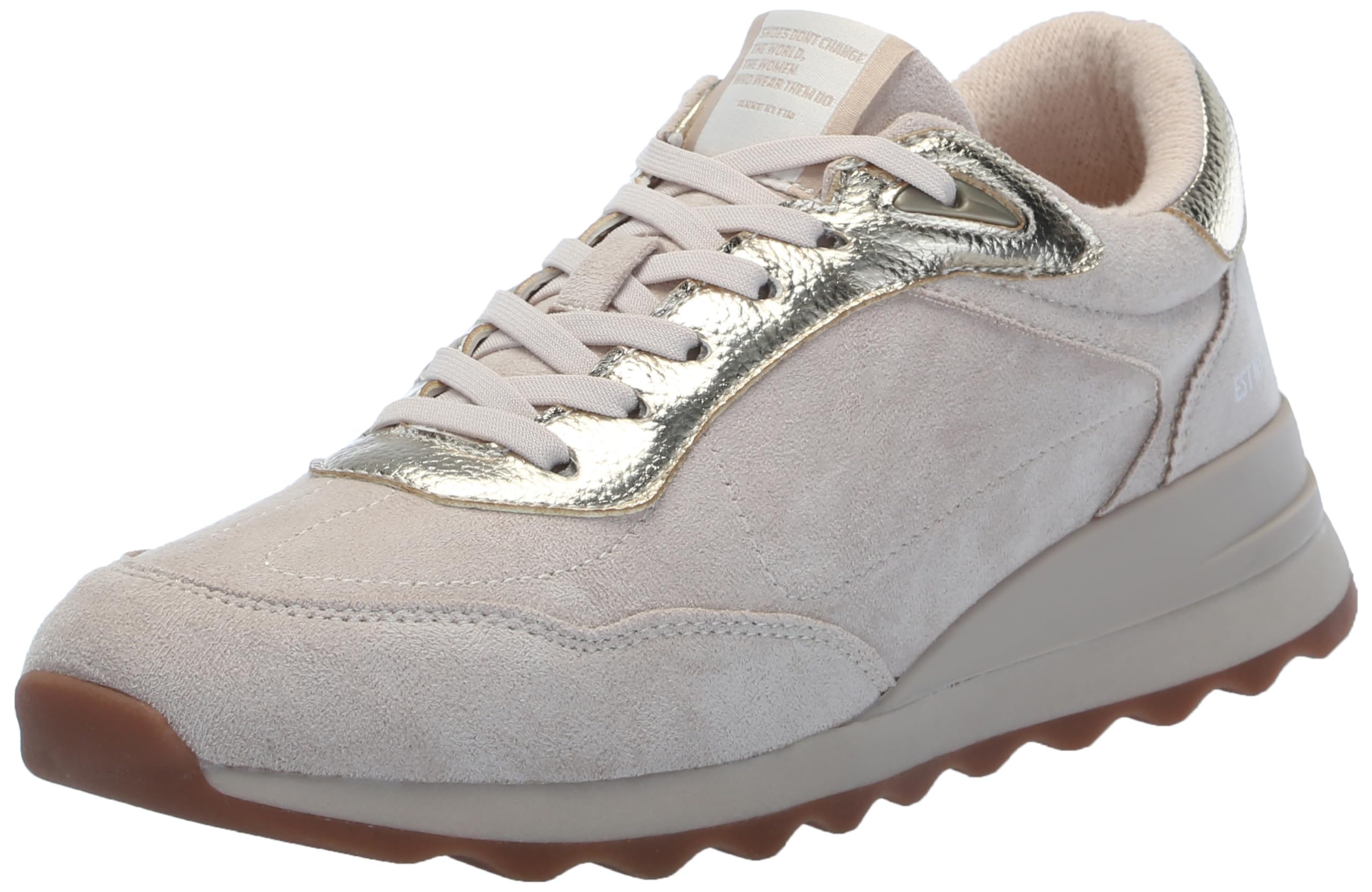 Anne Klein Women's Runner Sneaker, Beige Multi, 6 M