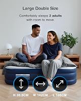 Active Era Premium Double Air Bed with Built-In Pump 195x137x36cm view 5