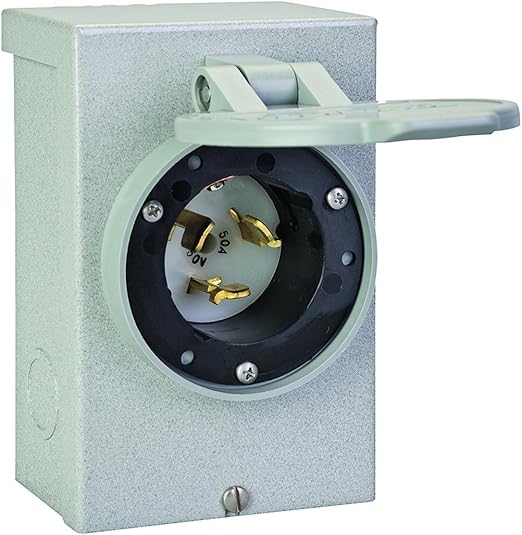 Reliance Controls Corporation PB50 50Amp NEMA 3R Power Inlet Box, 50