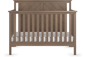 Child Craft Hampton Flat Top 4-in-1 Convertible Crib, Baby Crib Converts to Day Bed, Toddler Bed and Full Size Bed, 3 Adjustable Mattress Positions, Non-Toxic, Baby Safe Finish (Dusty Heather)