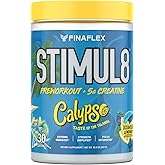 FINAFLEX STIMUL8 + Calypso, Ocean Blue Lemonade - 15.6 oz - Energy, Strength & Endurance for Men & Women - with Creatine, Caffeine, Beta-Alanine & Vitamin C - 30 Servings