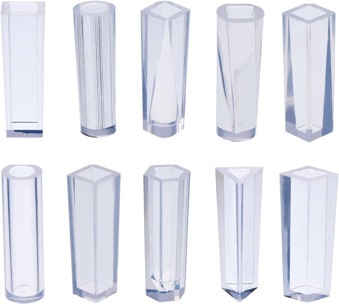 GOGOMAX 10 Pack DIY Liquid Resin Molds for Making Jewelry Necklace Pendant Charm Craft Tools Accessories