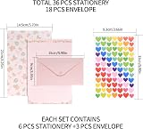 Tomoyuki Writing Paper Envelopes Set 36 Pcs A5 Lined Stationery 18 Envelopes view 2
